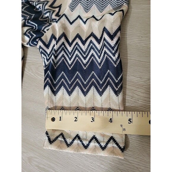 Velvet Torch Womens Shows L Fits M New Chevron Over The Knee Dress- Teal Multi - Picture 9 of 11